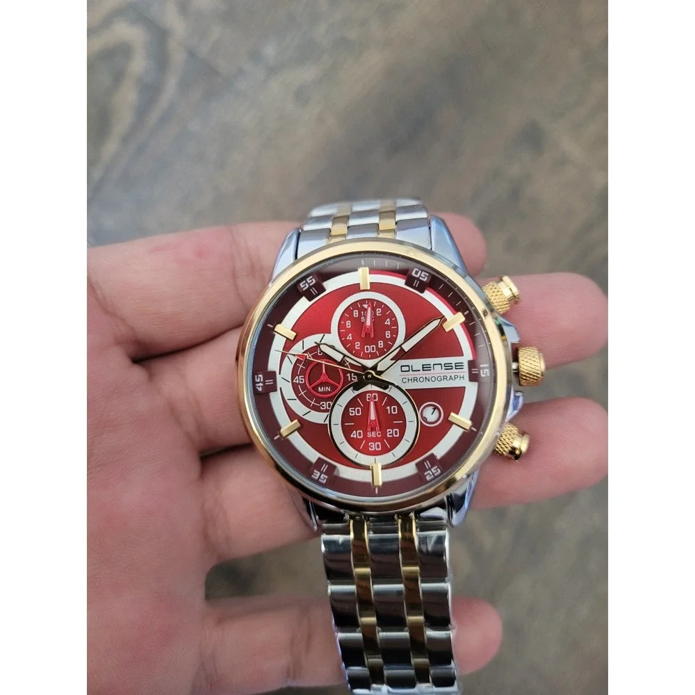 OLENSE New Stylish Chronograph Watch‎ in Stainless Steel For Men